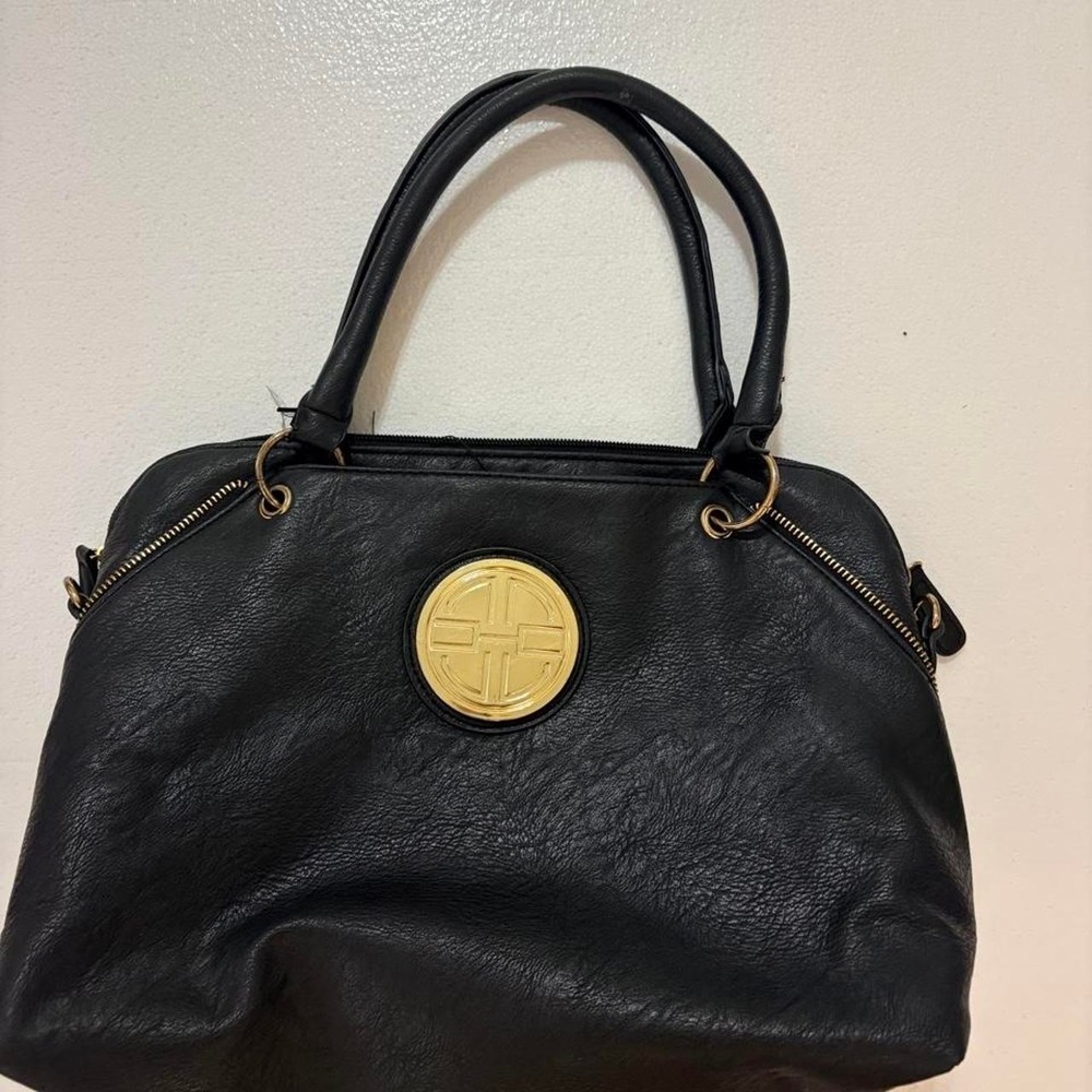 Y2K Black Leather Handbag
